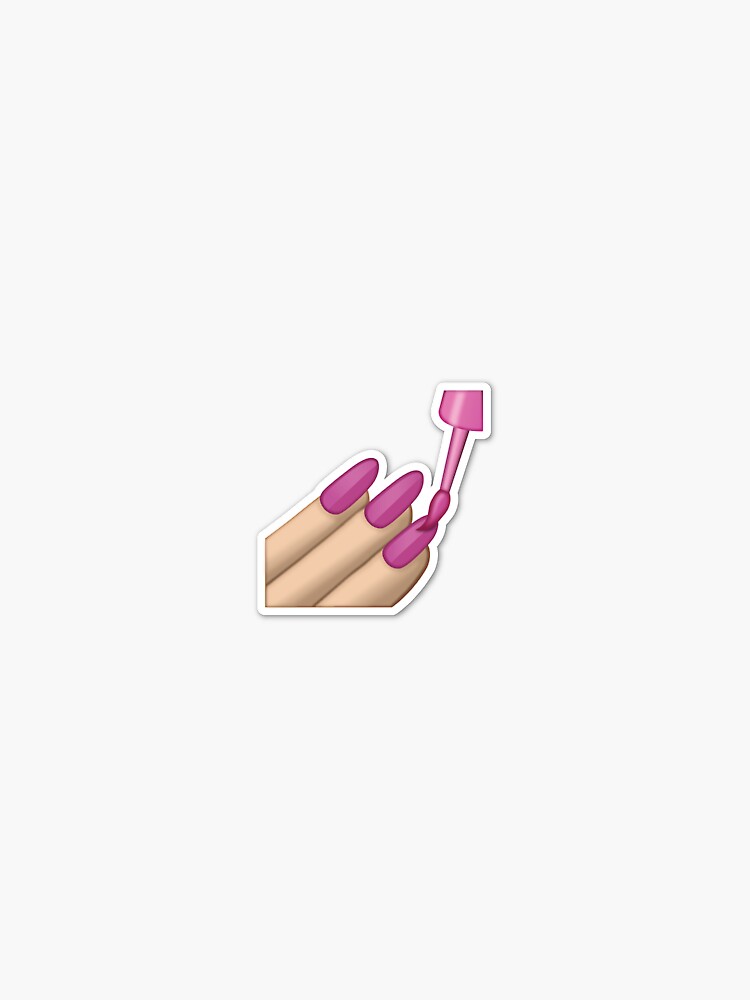"Nail Painting Emoji Sticker" Sticker for Sale by youtubemugs | Redbubble