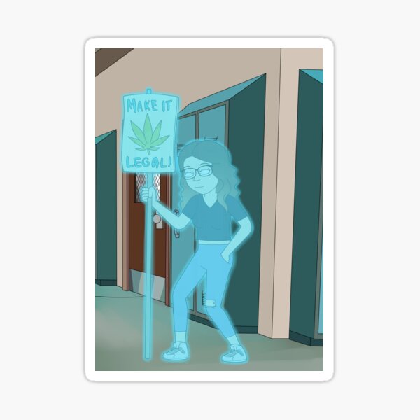 Rick and Morty Stickers pot head rick 420 weed