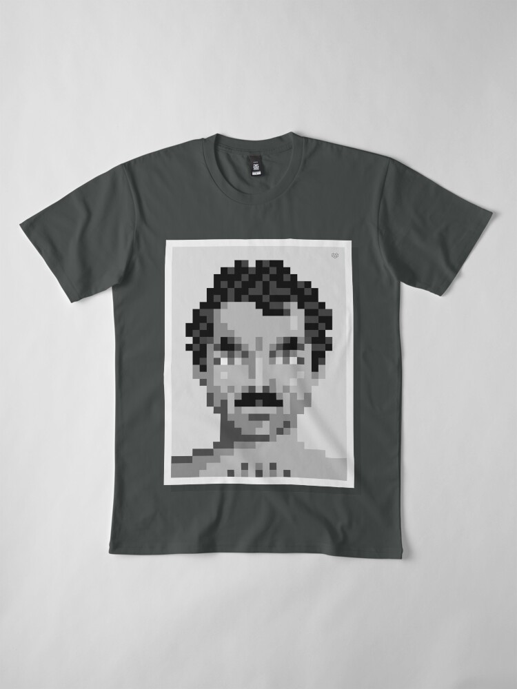 Alternate view of His mustache — Mono Premium T-Shirt