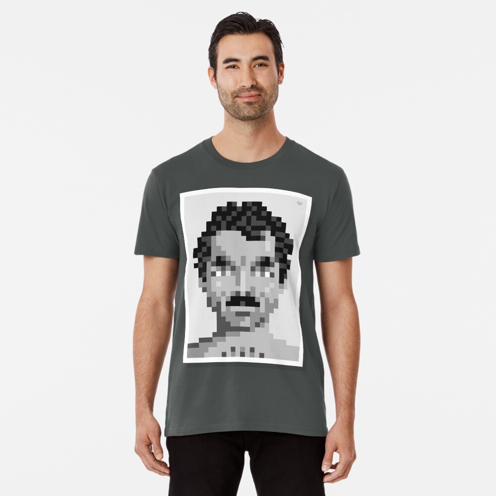 His mustache — Mono Premium T-Shirt