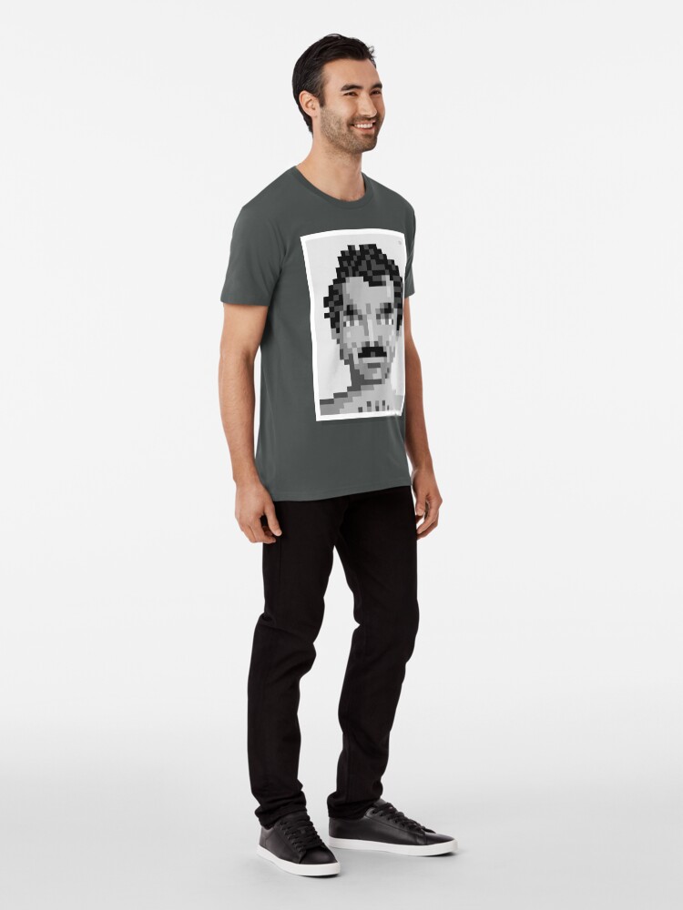 Alternate view of His mustache — Mono Premium T-Shirt