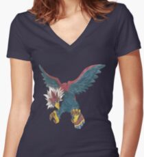 Braviary by Derek Wheatley Women's Fitted V-Neck T-Shirt
