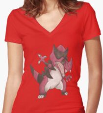 Krookodile by Derek Wheatley Women's Fitted V-Neck T-Shirt