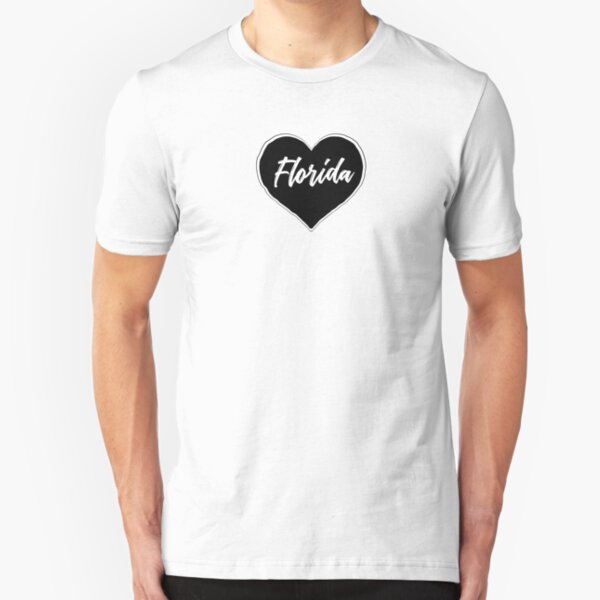 Florida - Black Heart Edition Slim Fit T-Shirt