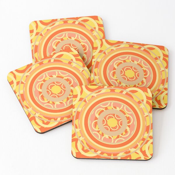 Item preview, Yellow moving geometry mandala designed and sold by Glojag.