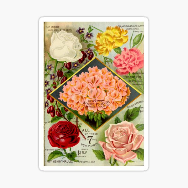 1893 Maule's seed catalogue. Sticker