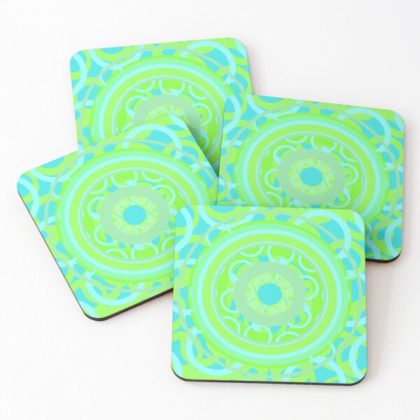 Item preview, Green moving geometry mandala designed and sold by Glojag.