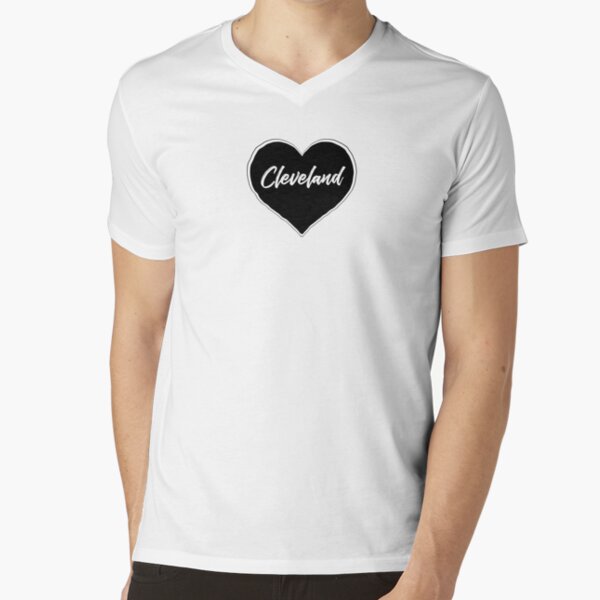 Cleveland - Black Heart Edition V-Neck T-Shirt