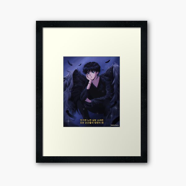 BTS Taehyung - Black Swan Framed Art Print