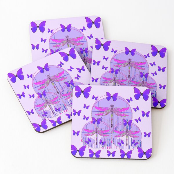 Item preview, LILAC BUTTERFLY & DRAGONFLIES FANTASY WORLD designed and sold by sharlesart.