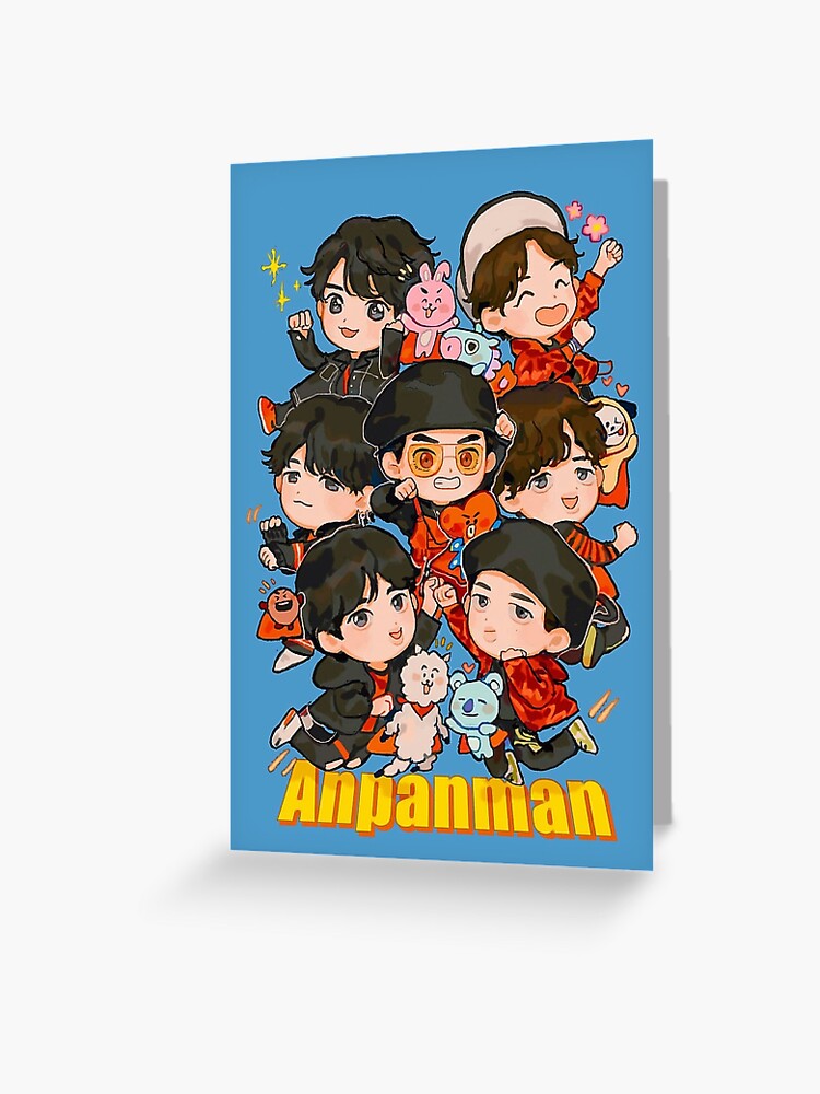 Bts Anpanman Greeting Card By Artrevisited Redbubble