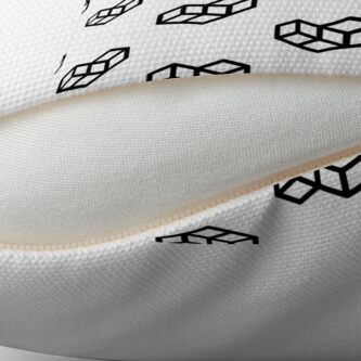 Alternate view of Original VIP logo on white Floor Pillow