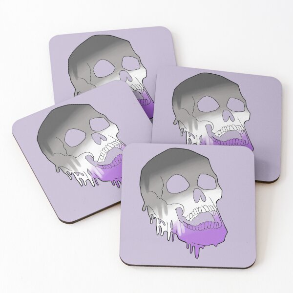 Item preview, LGBT Pride Melting Skull - Ace Flag designed and sold by spitscribble.