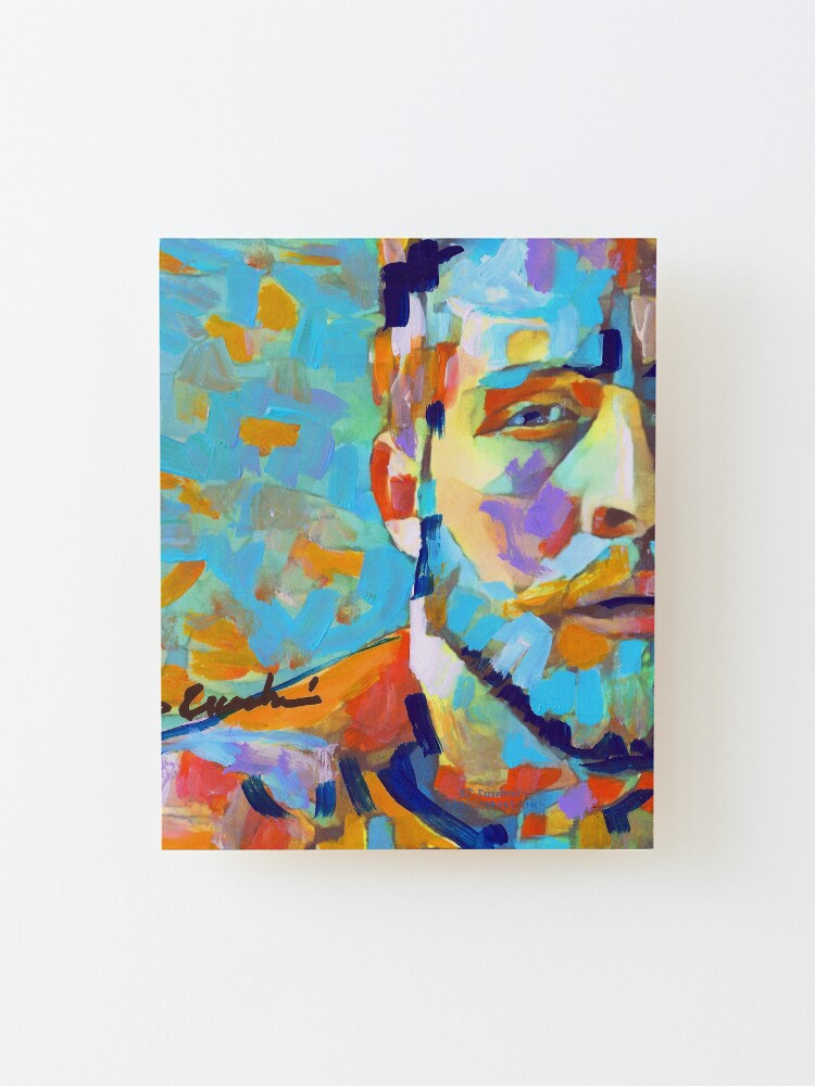 Alternate view of Turquoise Bear Mounted Print