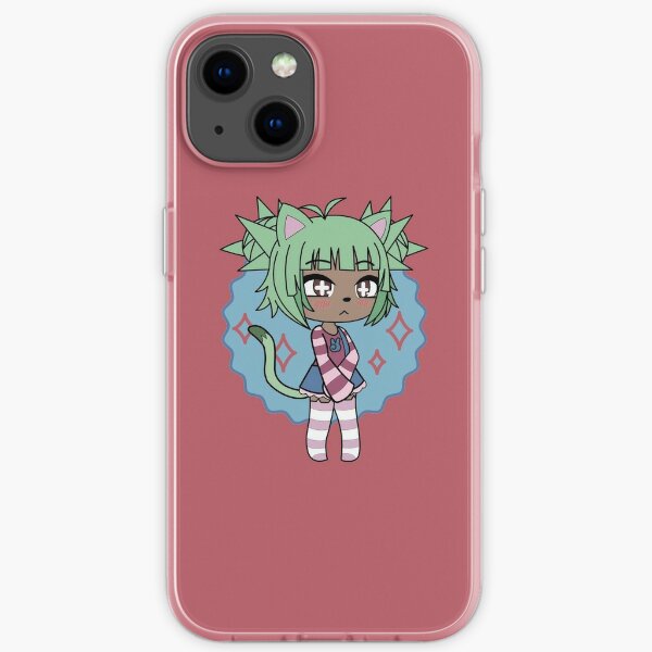 Gacha Series - Cute Gacha girl Pika with green hair and tail iPhone Soft Case