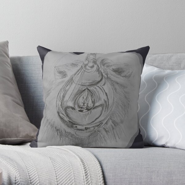 Lion-tears Throw Pillow