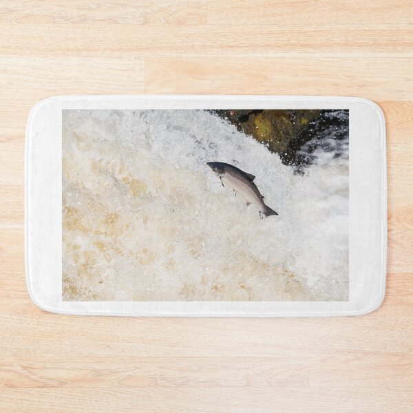 Item preview, large fish leaping on waterfall designed and sold by chanonry.
