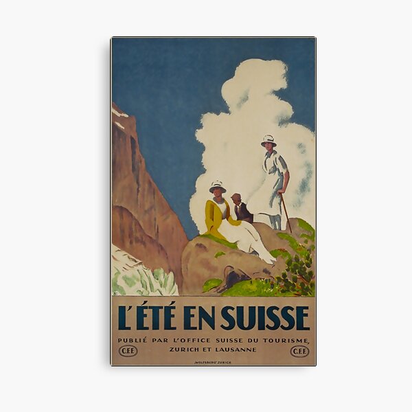 Item preview, L Ete en Suisse 1921 vintage travel poster designed and sold by stickart-marek.