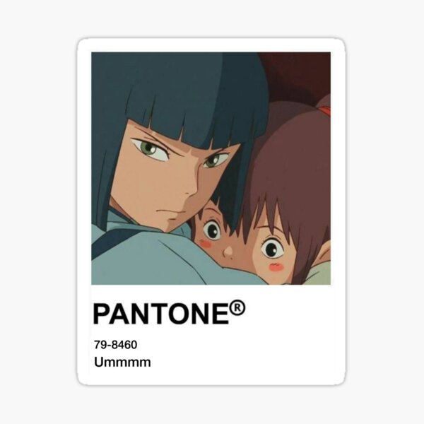 Pantone kawaii anime sticker Sticker