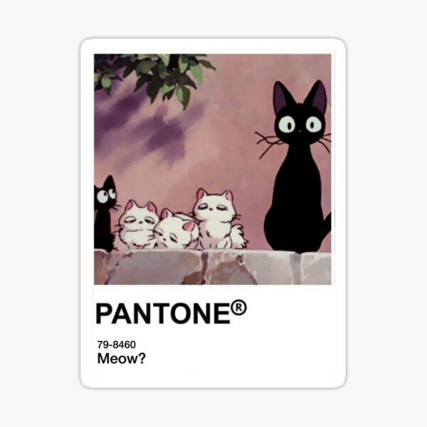 Pantone kawaii anime sticker Sticker