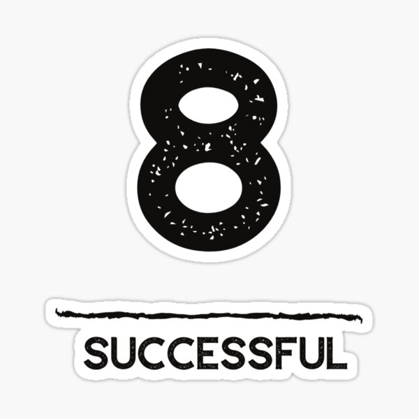 Life Path Number 8 Successful Sticker