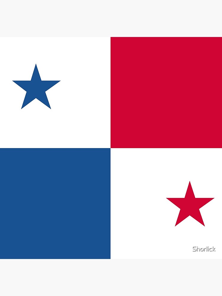 Aperçu 3 sur 3. Coussin avec l'œuvre Drapeau du Panama créée et vendue par Shorlick.