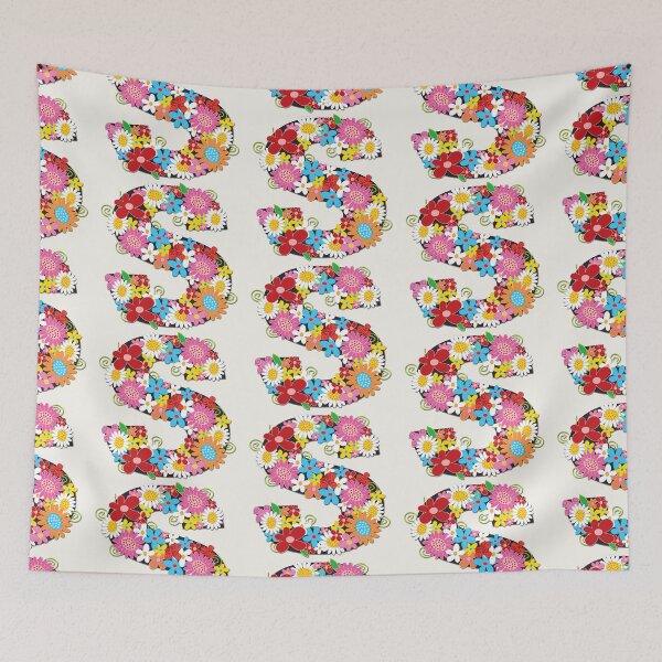 Item preview, Spring Flowers Alphabet S Monogram designed and sold by fatfatin.