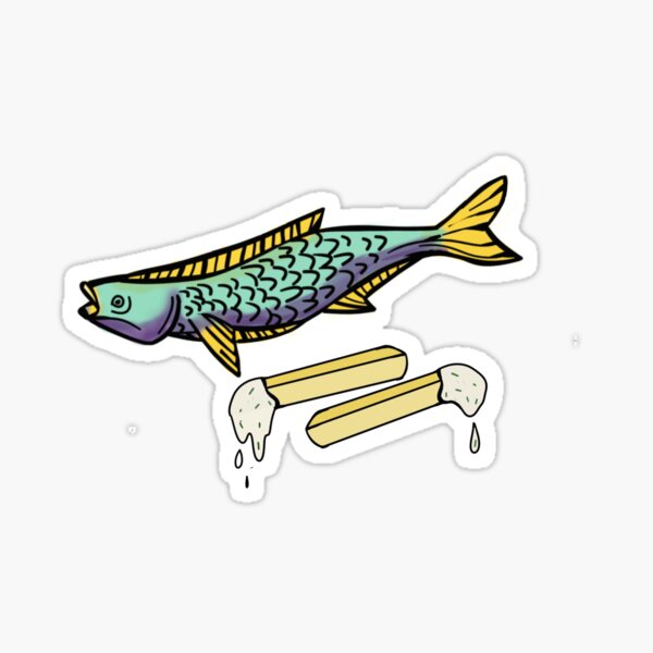 Fish And Chips Stickers for Sale, Free US Shipping