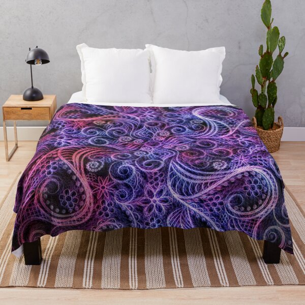 Item preview, Purple Fractal Mandala designed and sold by Vikingstaad.