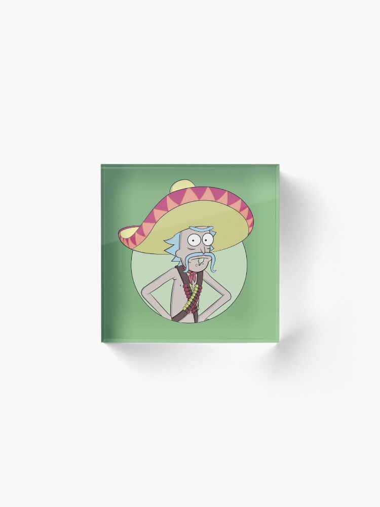 Alternate view of Mexican Rick Sanchez - Rick and Morty Acrylic Block