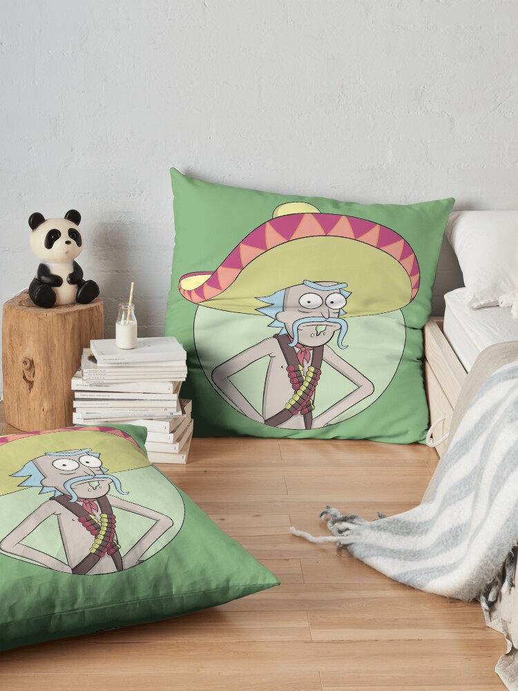 Alternate view of Mexican Rick Sanchez - Rick and Morty Floor Pillow