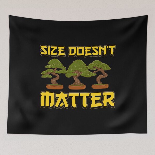 Item preview, Funny Size Doesn't Matter Small Bonsai Tree Plant designed and sold by perfectpresents.