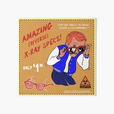 Amazing (Reverse) X-Ray Specs! Retro Comic Book Ad 1950s Art Board Print