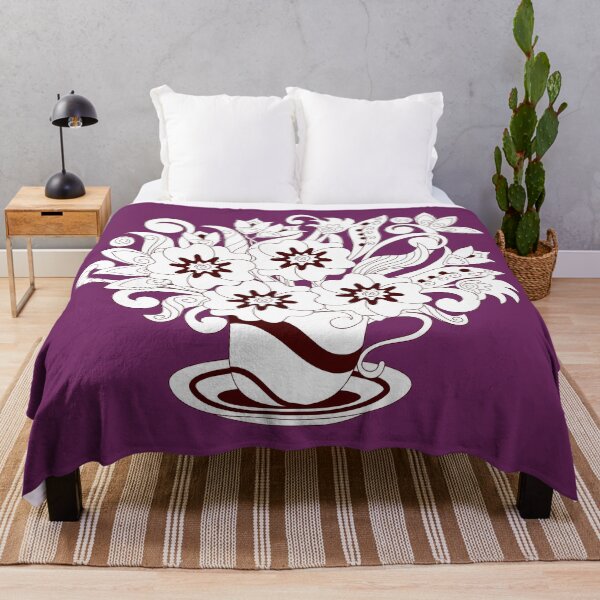 Item preview, ramo floral con violetas en la copa ornamental designed and sold by AlinNova.