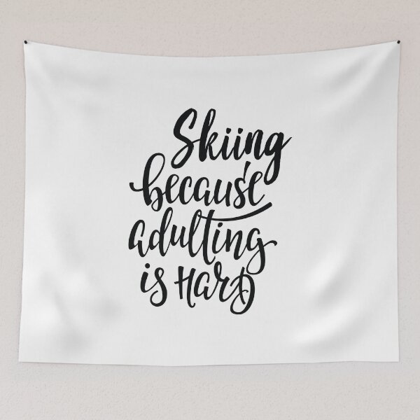 Item preview, Skiing Because Adulting Is Hard designed and sold by ProjectX23.