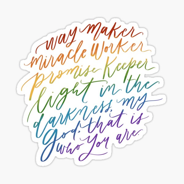 Way Maker Promise Keeper Vinyl Sticker – The Maryland Store