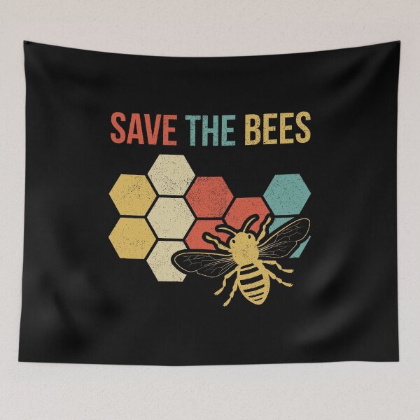 Item preview, Save the Bees - Retro Vintage Style designed and sold by EstelleStar.