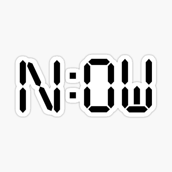 "NOW Digital Clock" Sticker for Sale by tdjeff02 Redbubble