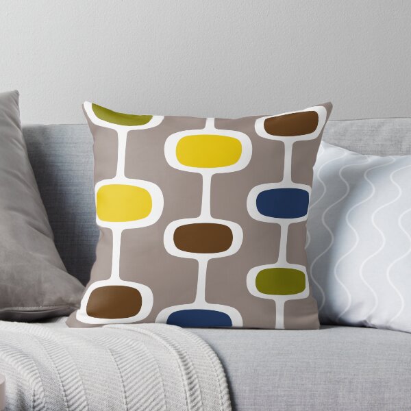 mid century modern throw pillows