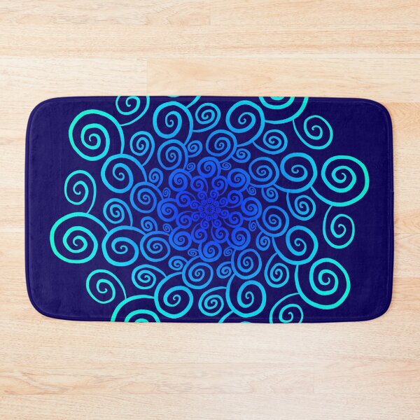 Item preview, Blue and Teal Spiral Design designed and sold by NikkisPaperCo.
