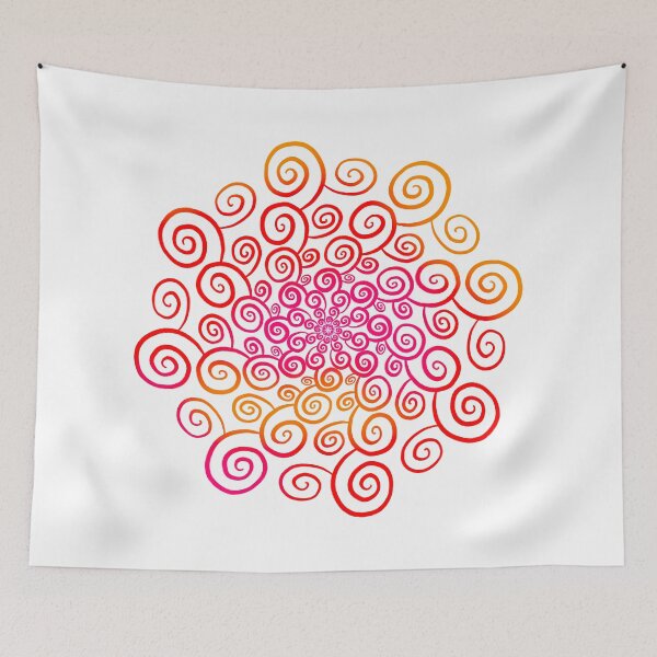 Item preview, Red Orange Spiral Design designed and sold by NikkisPaperCo.