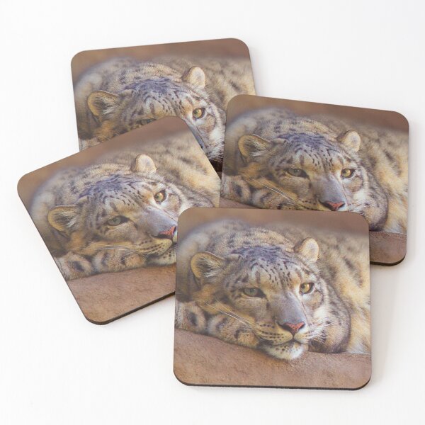 Item preview, Snow Leopard looking straight into the camera designed and sold by dangerouslyclos.