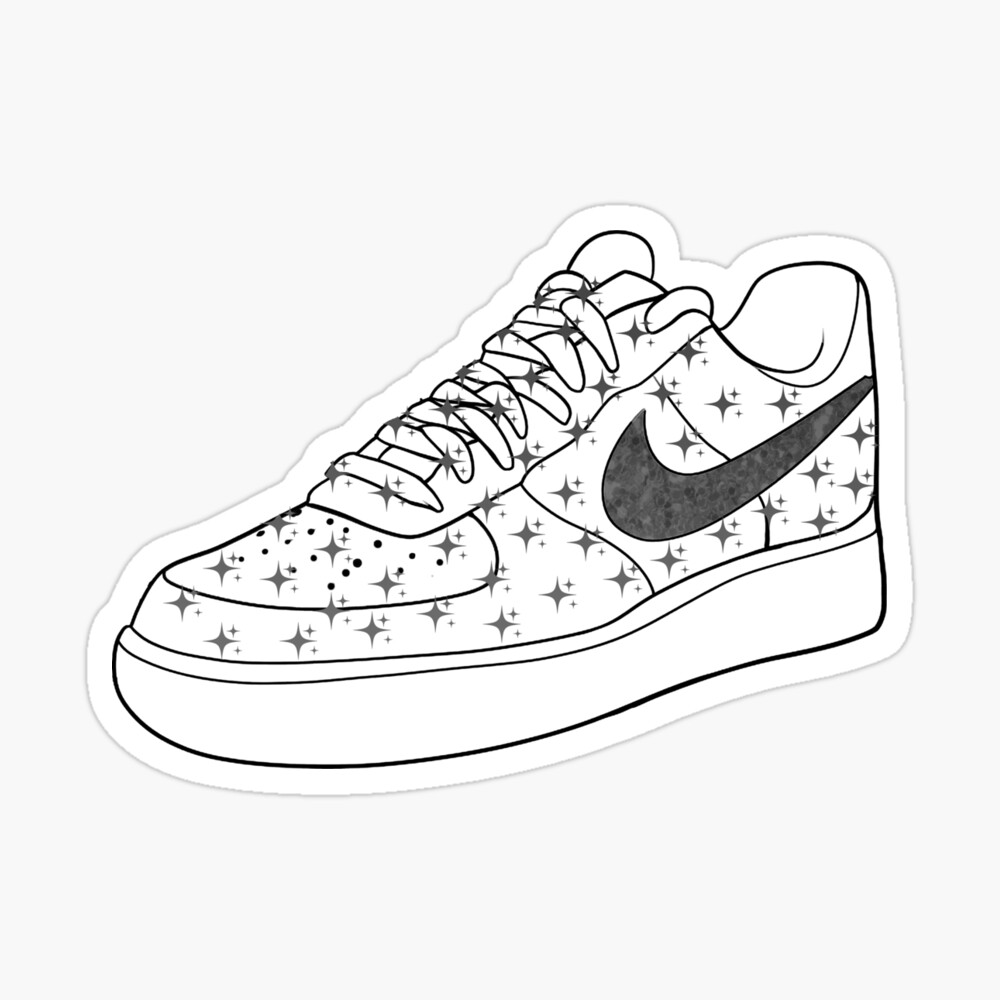Black Air Force 1 Sticker Poster By Altogether Redbubble