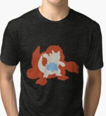 PKMN Silhouette - Rhyhorn Family Tri-blend T-Shirt