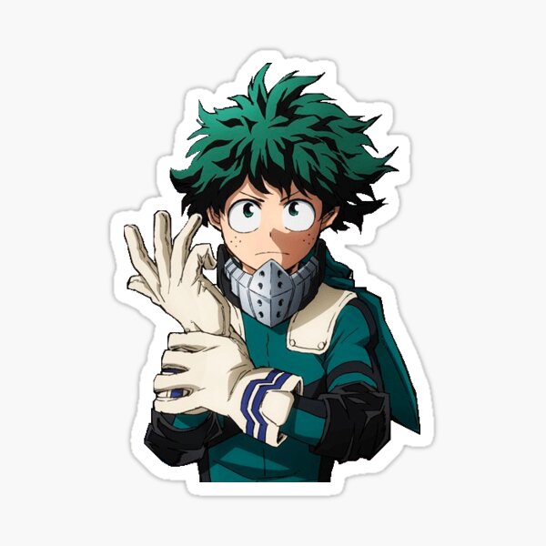 Izuku Midoriya Sticker Sticker By Bbyizuku Redbubble