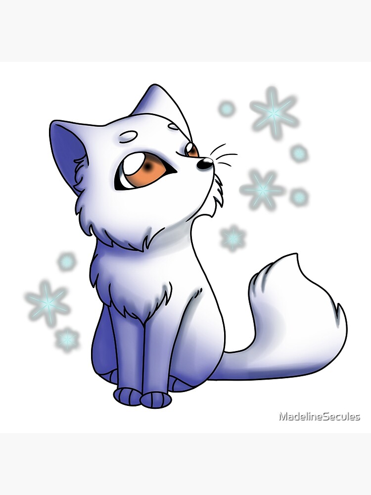“Arctic Fox Sticker” Poster for Sale by MadelineSecules | Redbubble