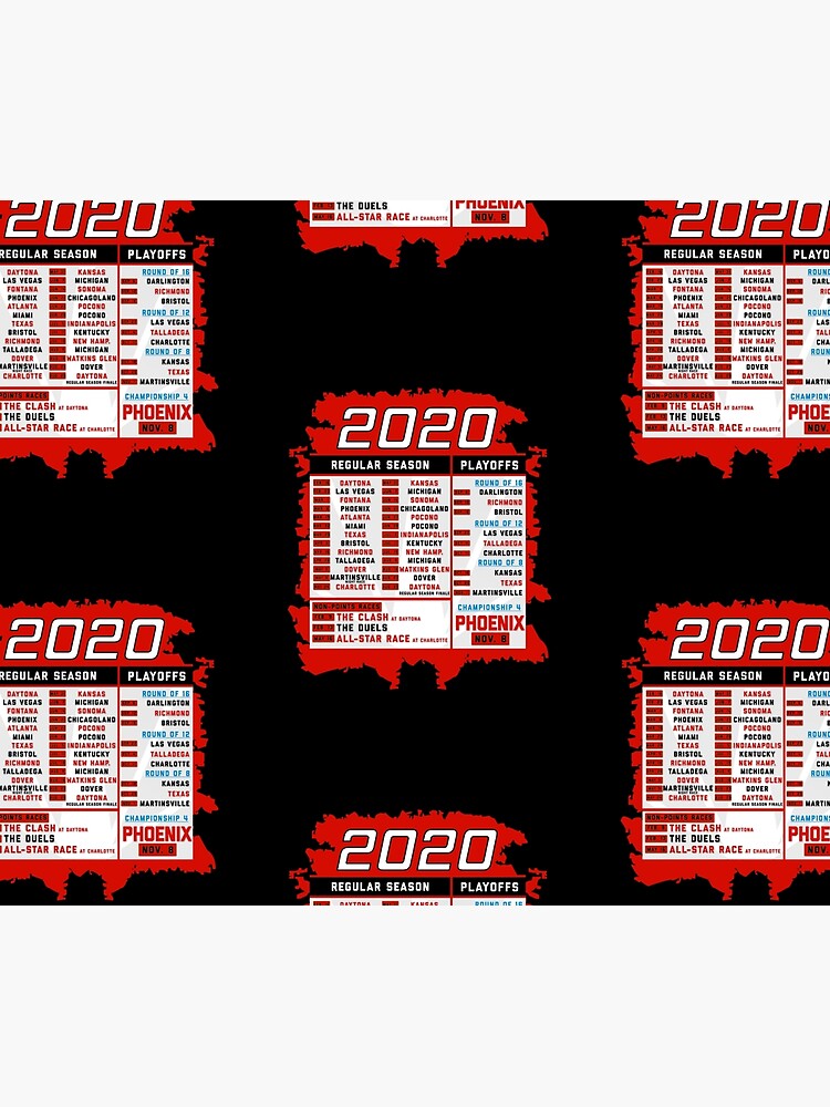 Disover 2020 NASCAR Schedule Shower Curtain