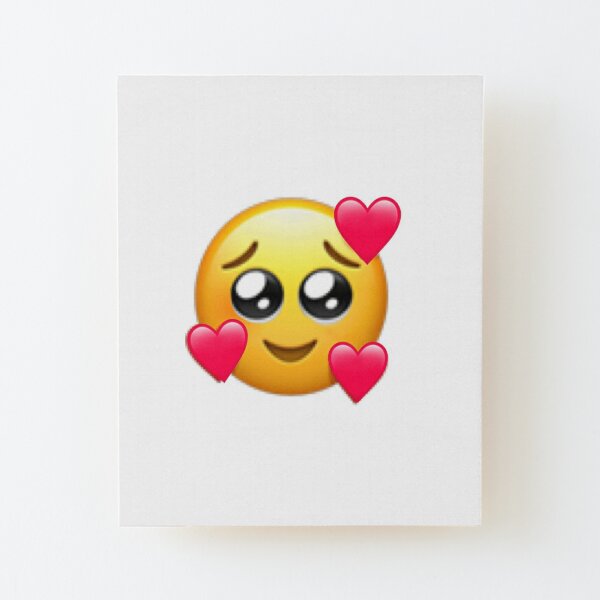 Impressions Montees Sur Le Theme Coeur Emoji Des Yeux Redbubble