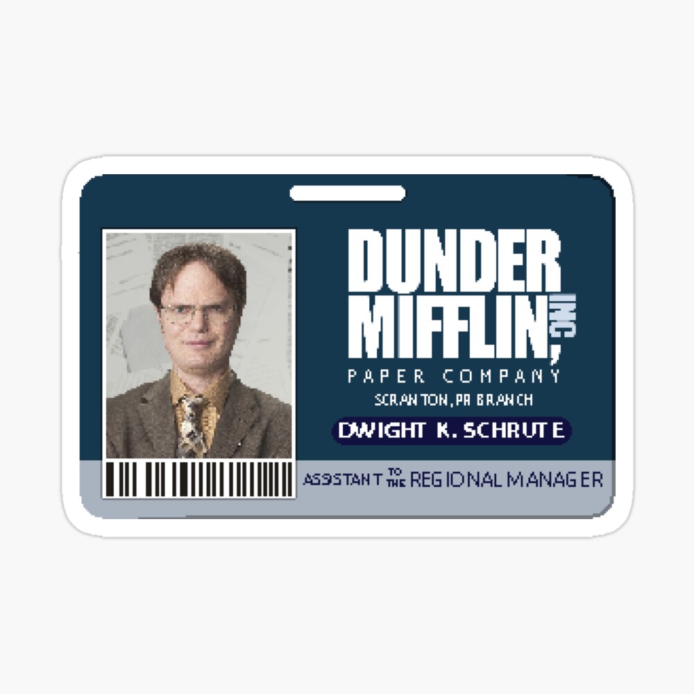 Dwight Schrute Name Tag Free Printable Printable Form, Templates and
