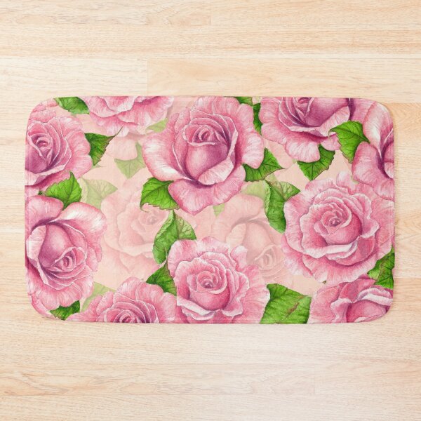 Item preview, Pink watercolor roses pattern designed and sold by Katerina Mitkova Kirilova.